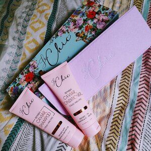 Le Chic IoniK Ceramic Flat Iron w/Heat Mat, Shampoo/Conditioner